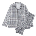 Men's Fall Pajama Set: A long-sleeve top and pants made of milk silk, paired with a lightweight cardigan