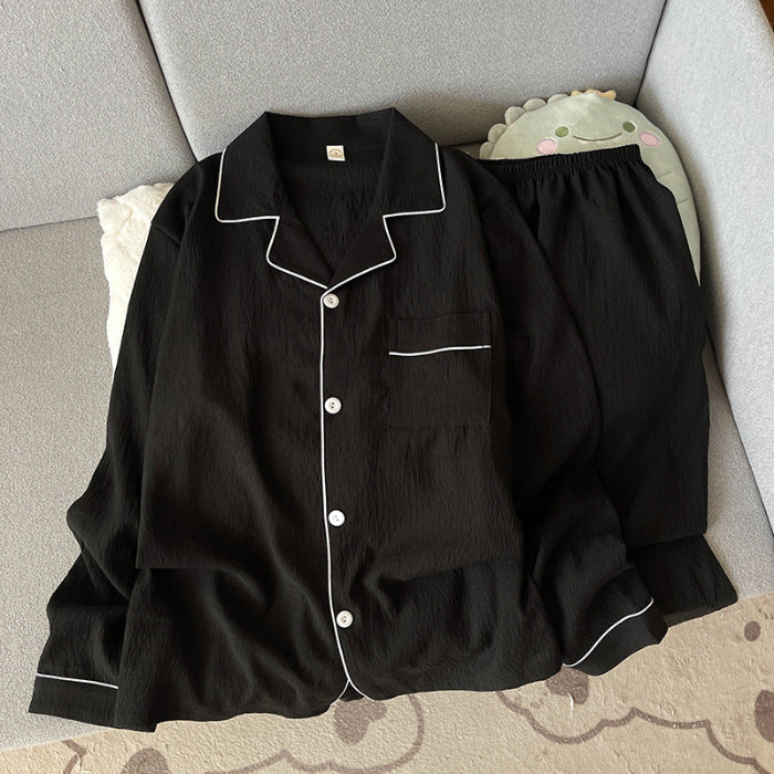 Autumn Cloud Cotton Pajamas Men's Thin Cardigan Long Sleeve